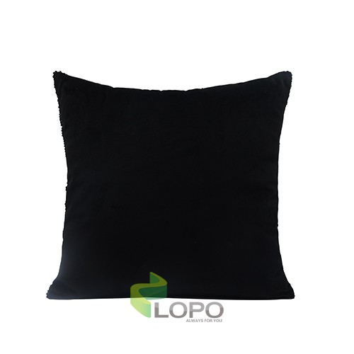 Sequin Pillow Case-Square Shape-Black(1)