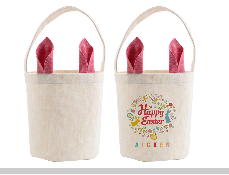 sublimation blank linen easter basket sublimation blank linen easter basket