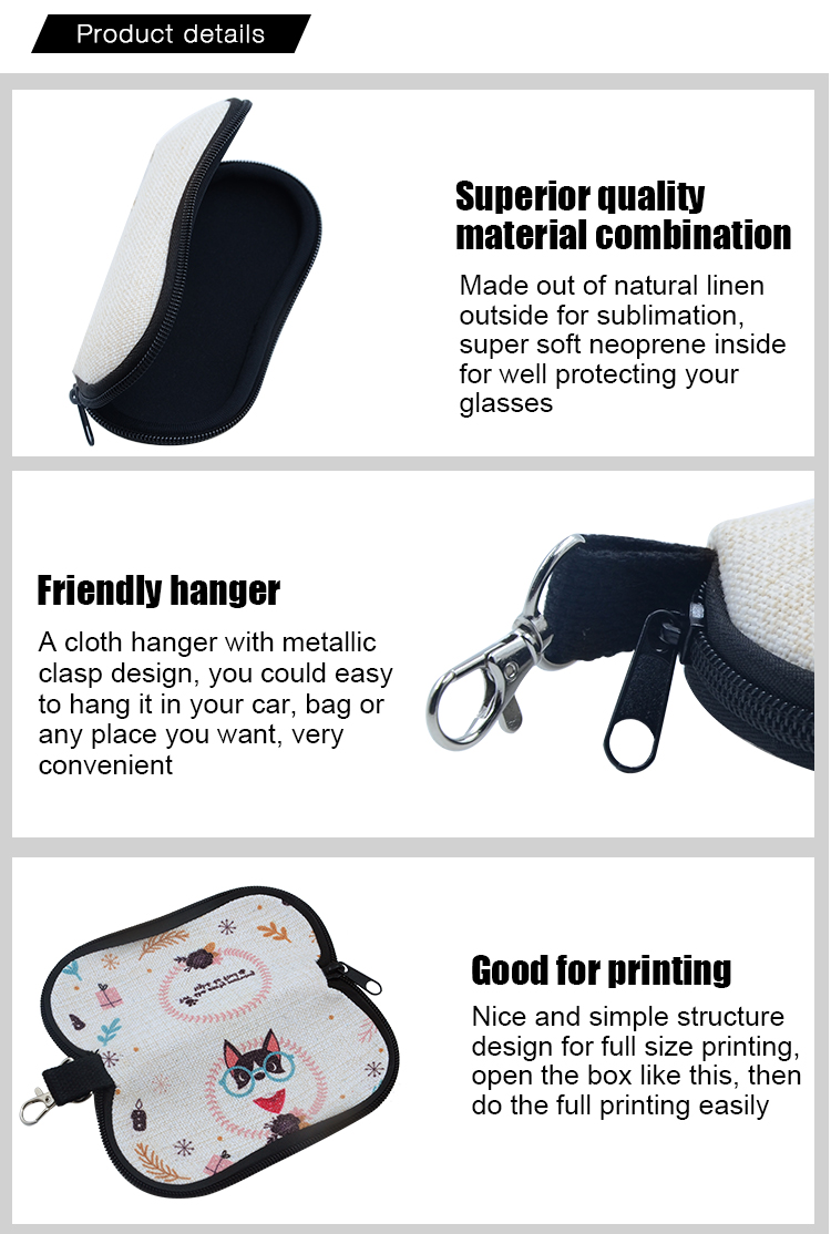 Product details for linen Glasses Case Product details for linen Glasses Case