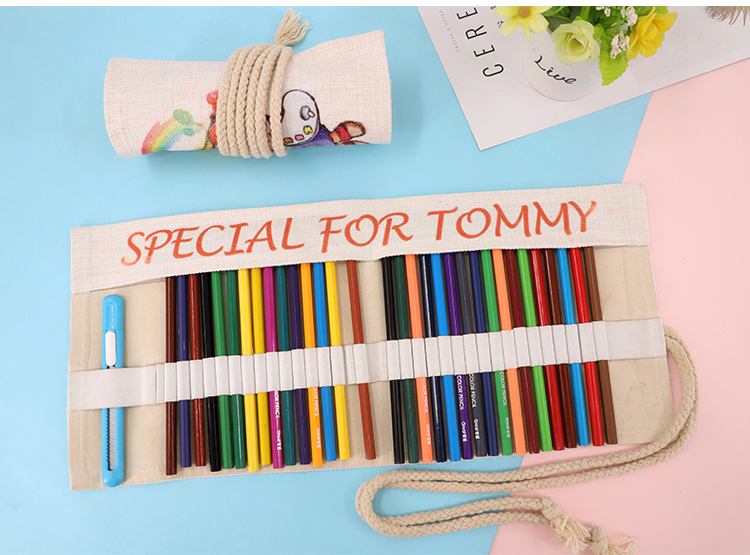 picture of Linen Pencil Roll picture of Linen Pencil Roll