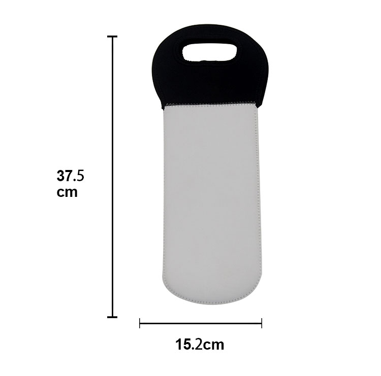 Neoprene Sublimation Insulated Wine Bottle Bag - 5.5 x 14.5