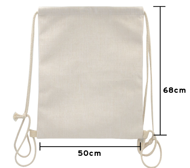 Size for sublimation linen drawstring bag Size for sublimation linen drawstring bag