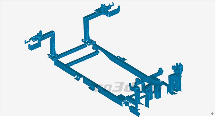 Three-dimensional inspection of automobile inspection mold