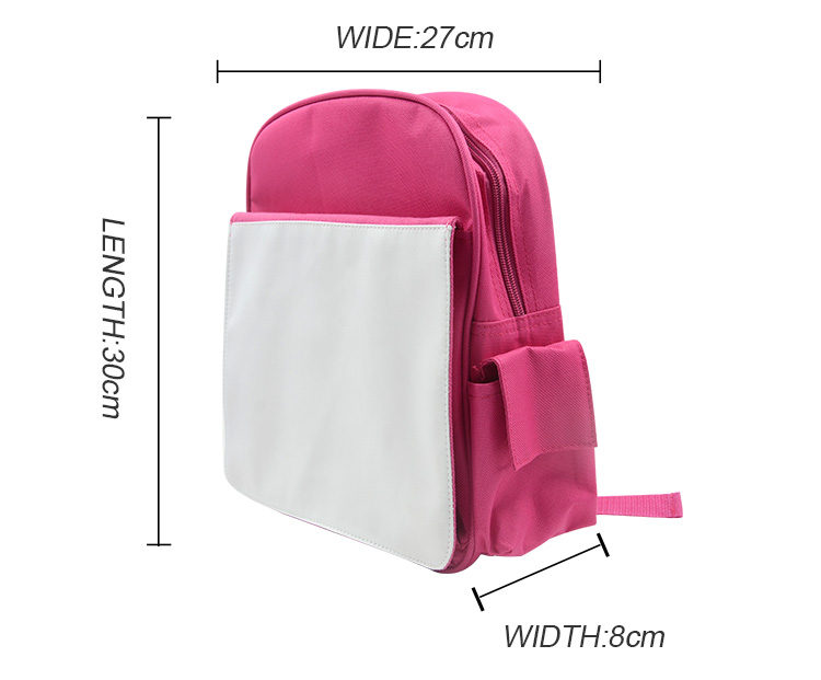 Sublimation Kids Back Pack Pink Sublimation Kids Back Pack Pink