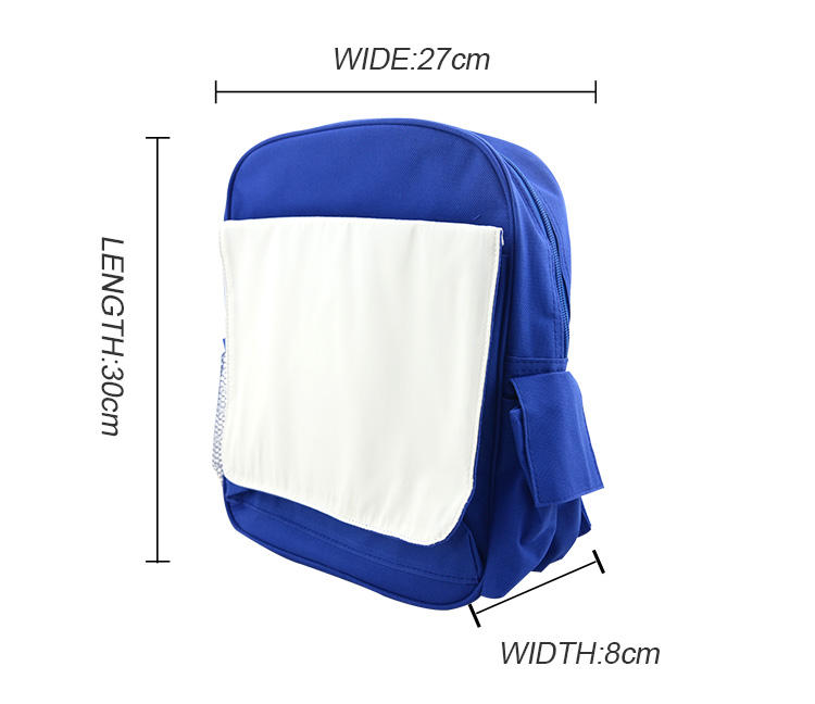 Sublimation Kids Back Pack Blue Sublimation Kids Back Pack Blue
