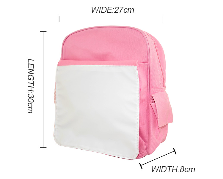 Sublimation Kids Back Pack Light Pink Sublimation Kids Back Pack Light Pink