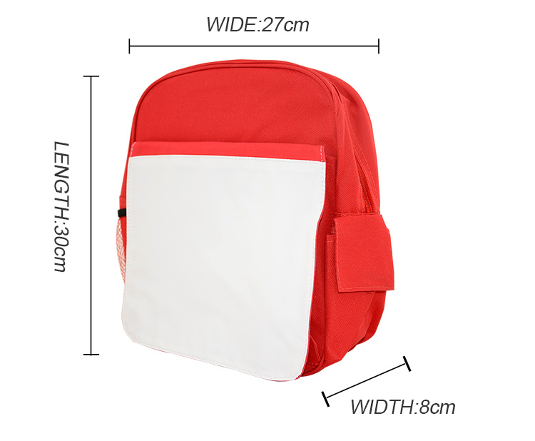Sublimation Kids Back Pack Red Sublimation Kids Back Pack Red