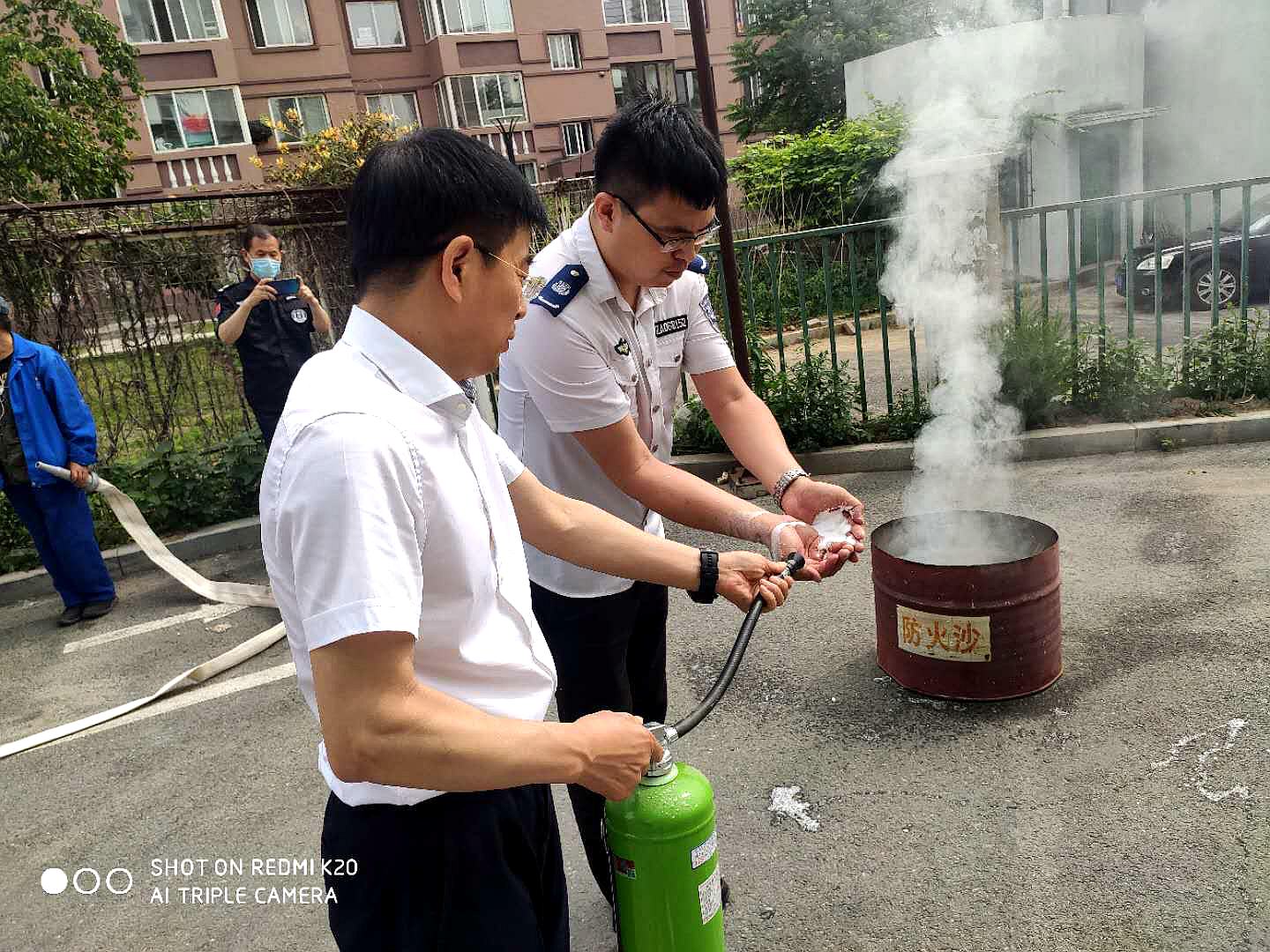 政安消防为鞍山市人事局开展消防培训及演练活动