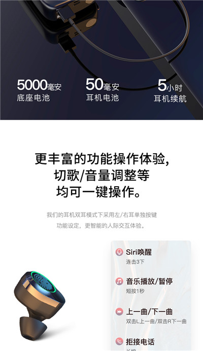 真无线蓝牙耳机_单双耳入耳式