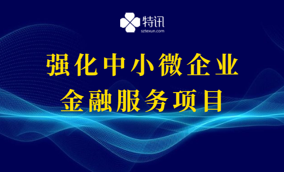 深圳市强化中小微企业金融服务项目 深圳市强化中小微企业金融服务项目