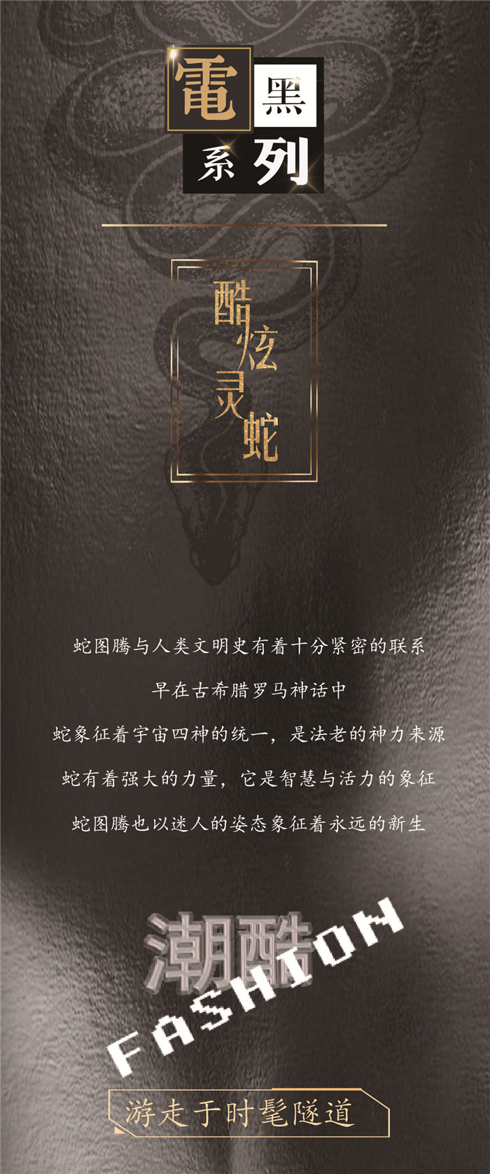 潮鸿利珠宝：电黑系列【酷炫灵蛇】