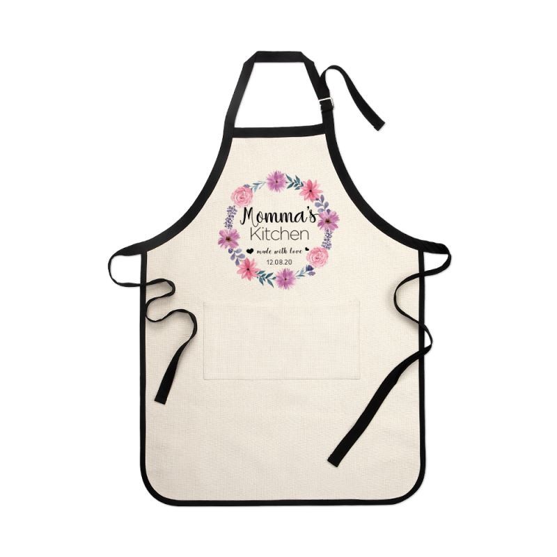 Sublimation Linen Adults Apron with Black Edge and Strip - 84*64cm