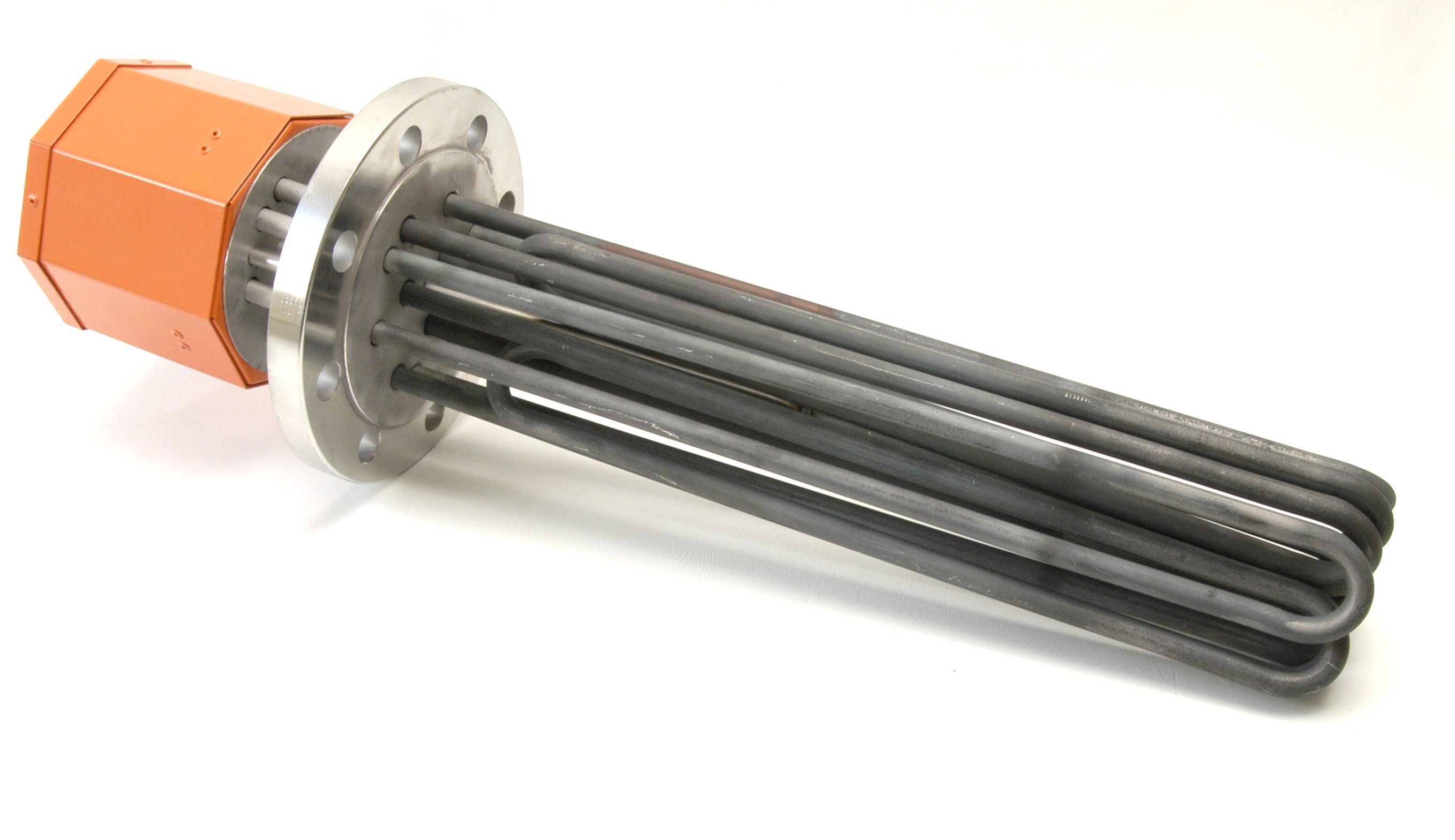 Flanged Immersion Heaters with Custom Size and Shape Flanges