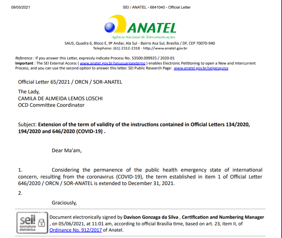 受疫情影响巴西ANATEL认证再次简化认证流程