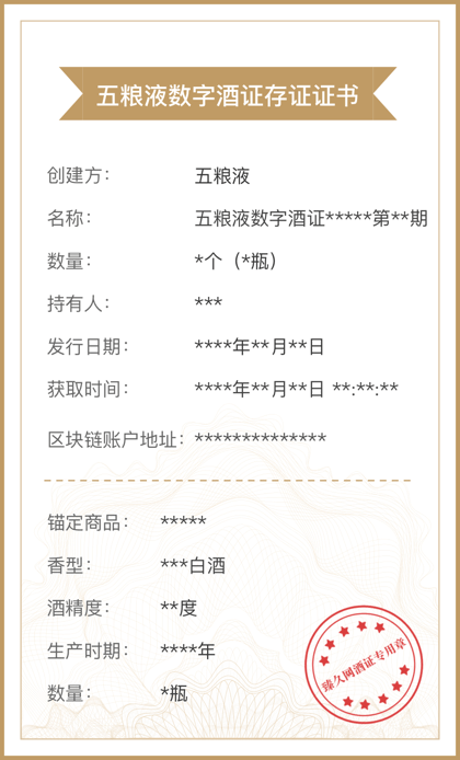 金融衍生品?五糧液數(shù)字酒證