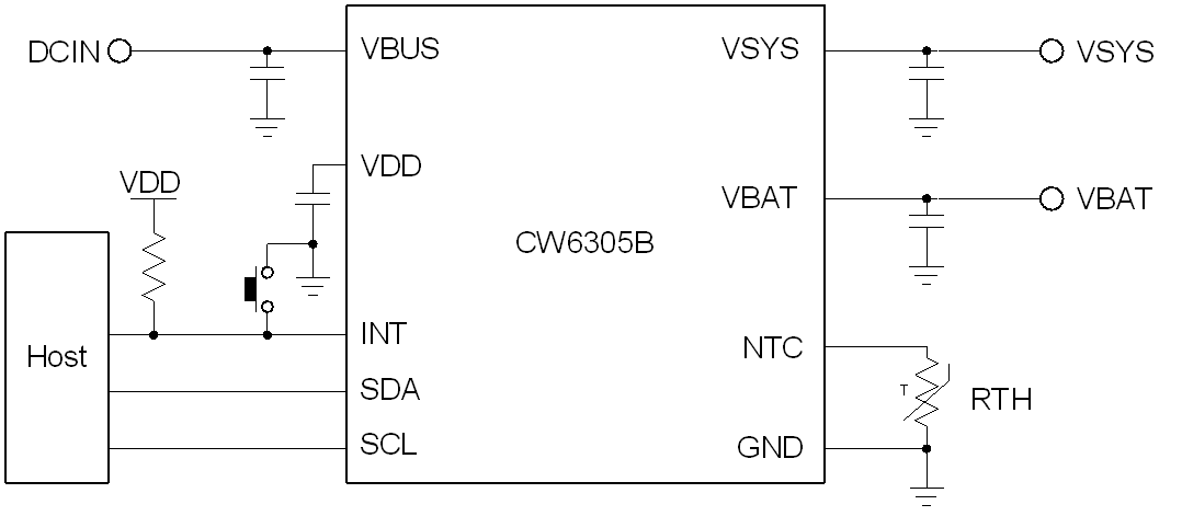 CW6305B 500mA线性充电芯片支持电源路径管理