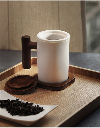 木笙羊脂玉瓷茶杯_白瓷杯办公室