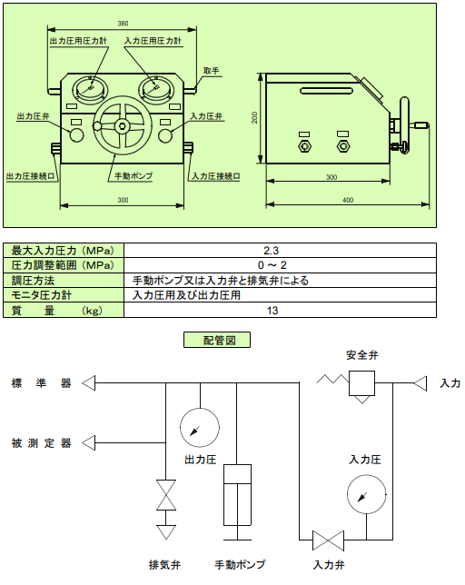 V5型手动加减压泵Futaba双叶测器株式会社