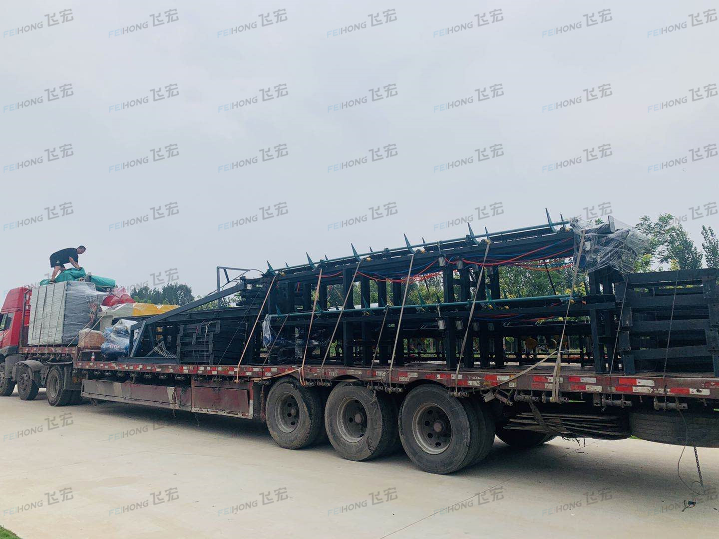 喜讯！祝贺山东飞宏5套钢筋加工设备进驻河北石衡沧港高铁施工现场