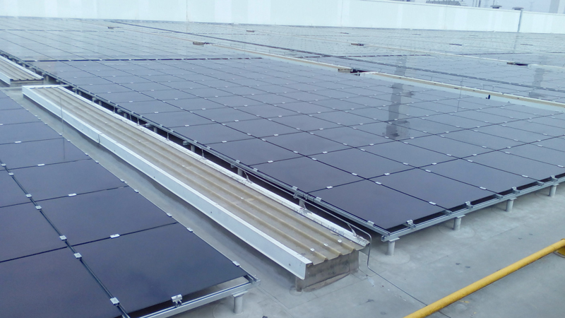 工業園平屋頂500KW屋頂太陽能案例