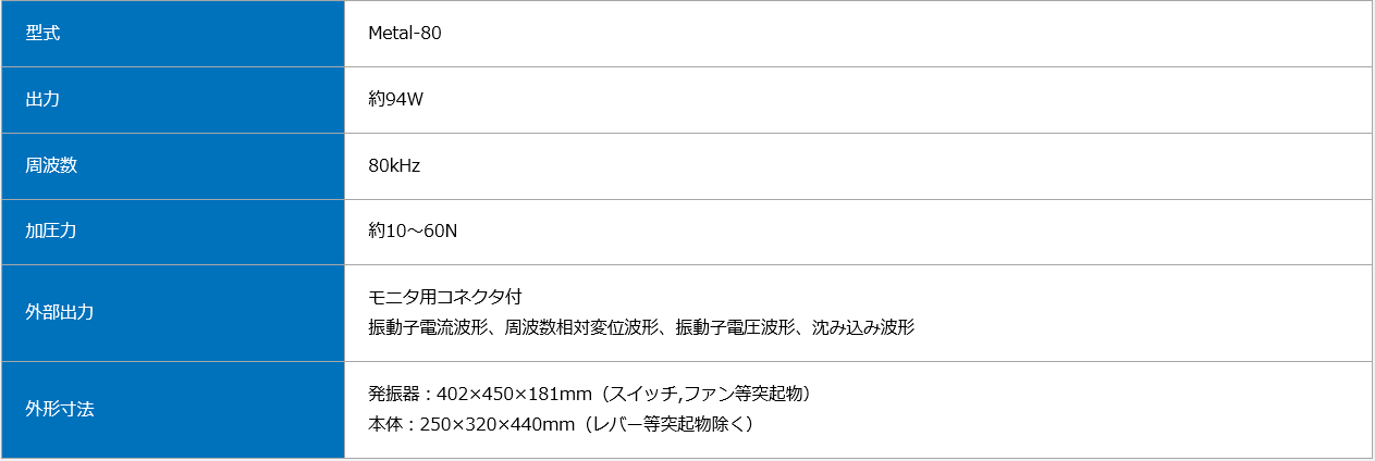 METAL-80型迷你金属焊接机ULTRASONICS超声波工业株式会社