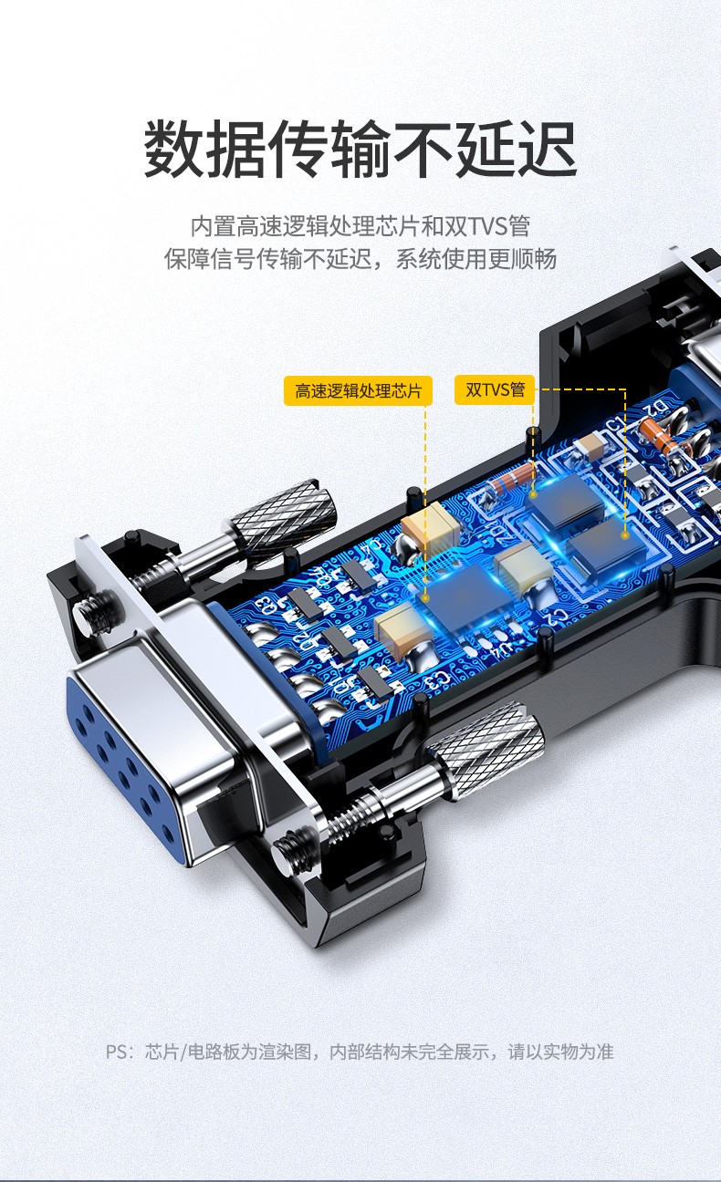 绿联 80110  RS232 转 RS485 串口转换器 工业级