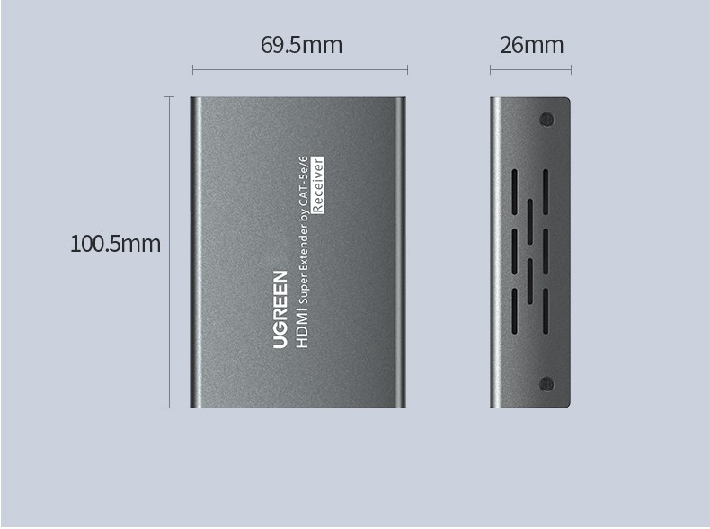 绿联80128 HDMI网线延长器150米 hdmi转RJ45网口转换器