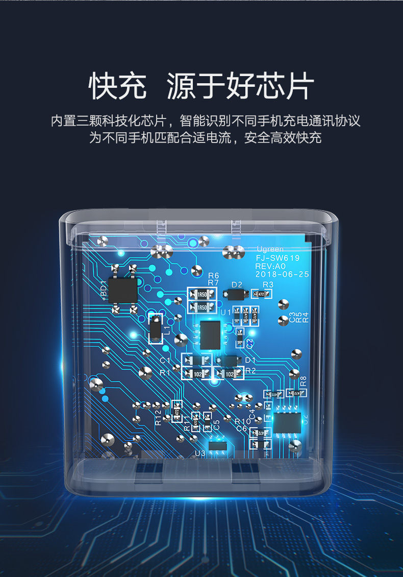 绿联20328 双口USB充电器 直插款