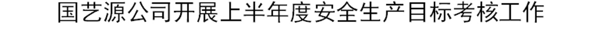 国艺源公司开展上半年度安全生产目标考核工作