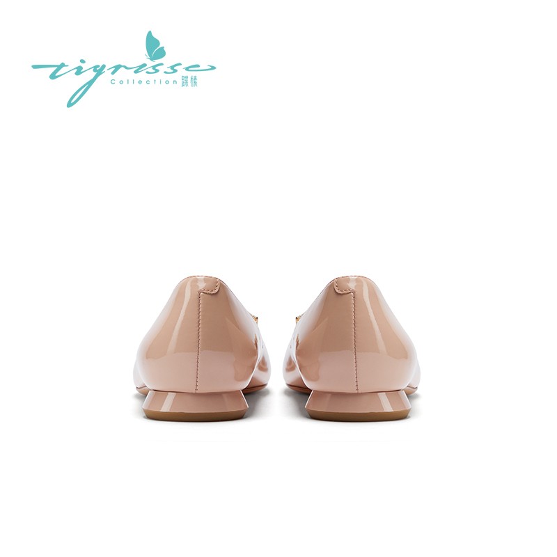 仙女风珍珠水钻方头舒适平底水晶鞋