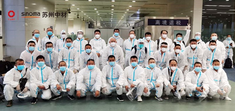 苏州中材组织三批269名返岗员工顺利抵达海外项目现场