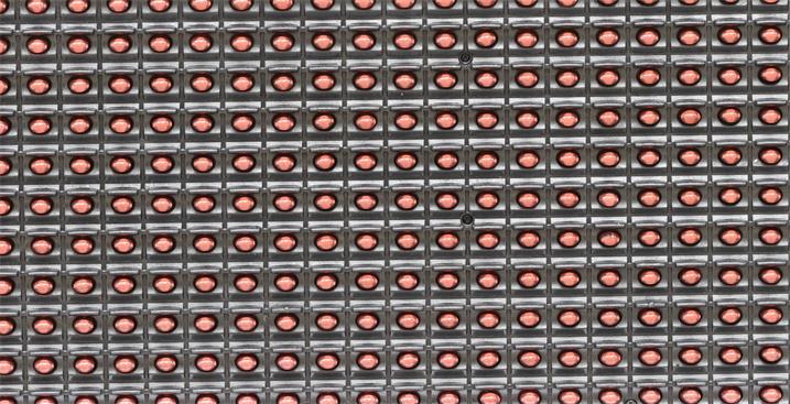 珠海五中LED户外单红条屏专用P10户外单红模组（奥马哈）