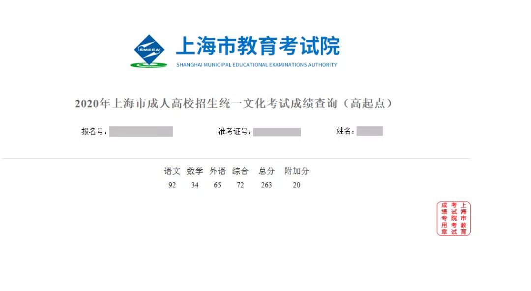 上海成人高考【成人高考成绩查询入口】