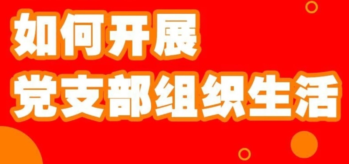 圖說黨建｜如何開展黨支部組織生活