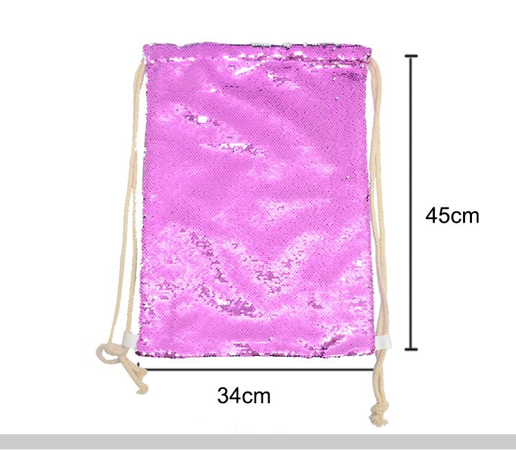 Sequin Drawstring Bag-Purple Sequin Drawstring Bag-Purple