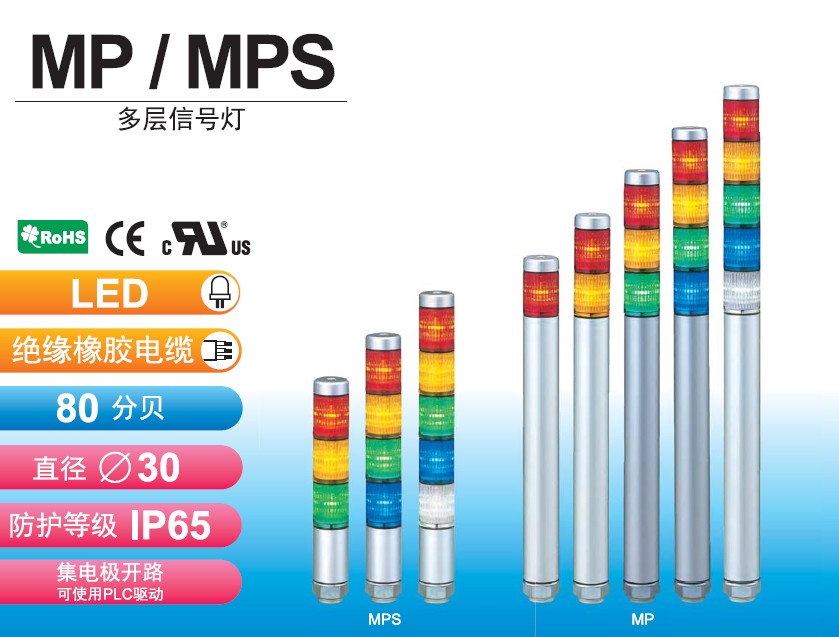 嘉铭科技供应-派特莱MP/MPS多层信号灯