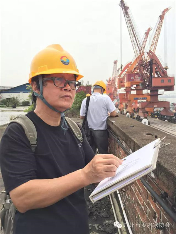 【广州市美协】2015年广州市美协人物画艺委会画家走进广州港采风写生 【广州市美协】2015年广州市美协人物画艺委会画家走进广州港采风写生