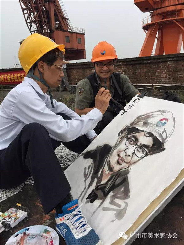 【广州市美协】2015年广州市美协人物画艺委会画家走进广州港采风写生 【广州市美协】2015年广州市美协人物画艺委会画家走进广州港采风写生