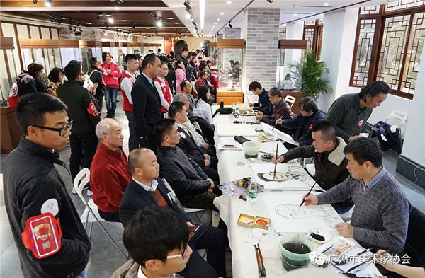 【广州市美协】陈永忠院长参加广州市美协人物画艺委会画家向群防群治工作志愿者献礼 【广州市美协】陈永忠院长参加广州市美协人物画艺委会画家向群防群治工作志愿者献礼