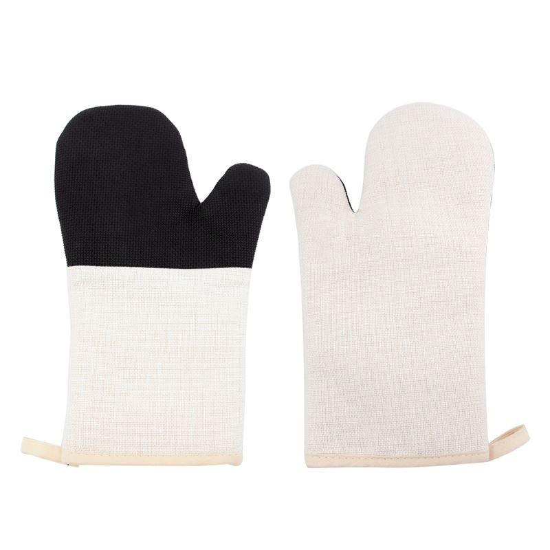 Linen Oven Mitt with Rubber Patch