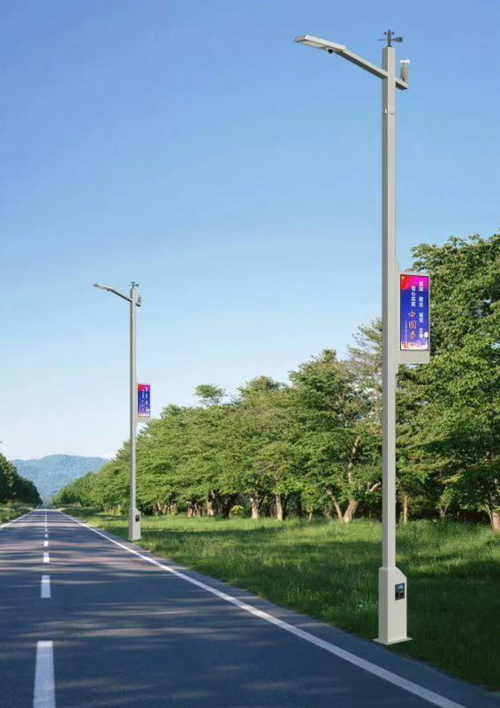 东莞市南城福民步行街LED智慧路灯屏P2.94户外全彩标箱(美奥马哈)