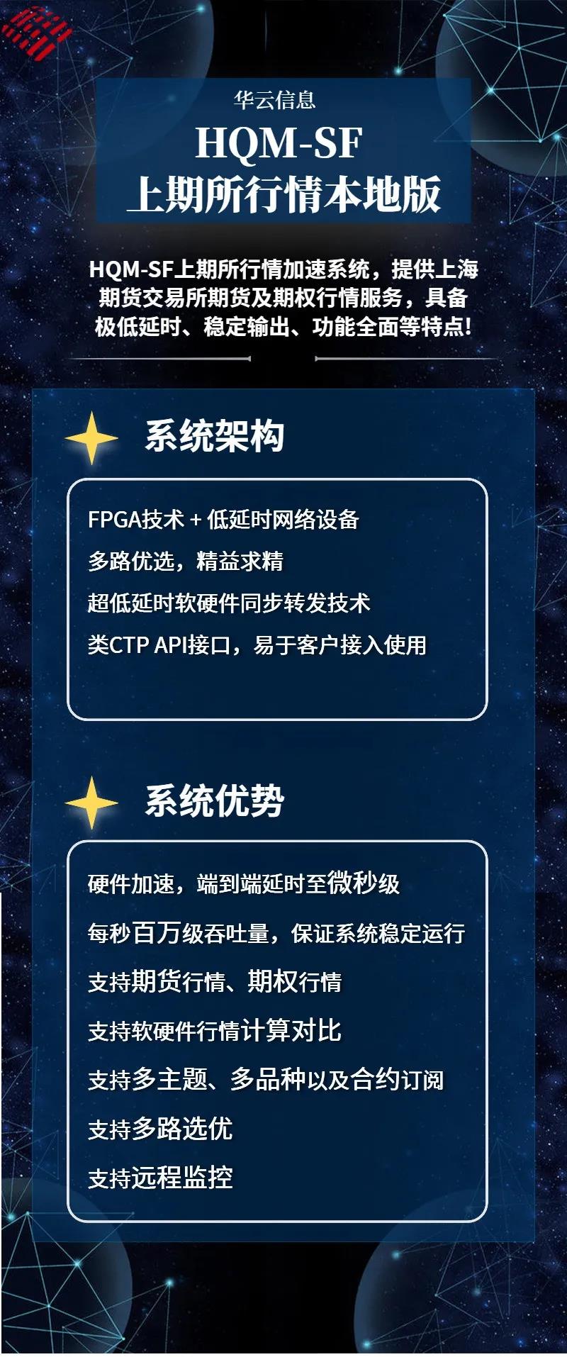 华云信息 HQM-SF硬件行情加速系统(本地版) 华云信息 HQM-SF硬件行情加速系统(本地版)