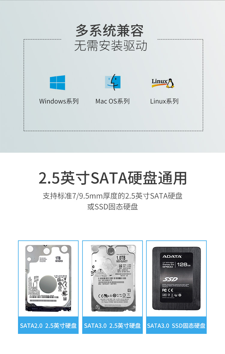 飚王SHE-090 高速USB3.0移动硬盘盒