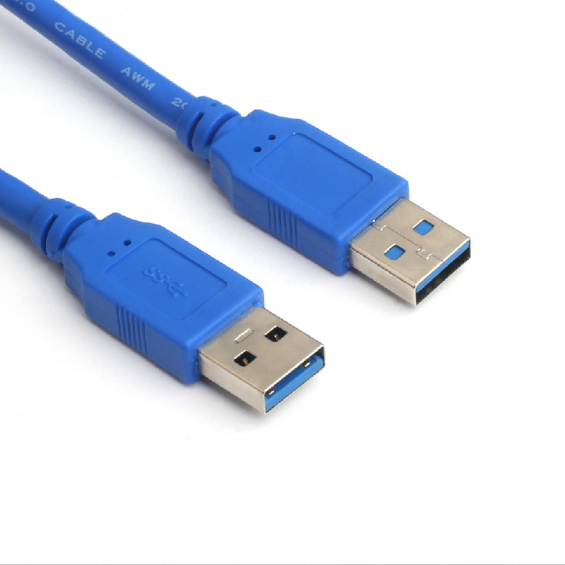  蓝色USB3.0网都USB-USB 1.5米 USB	3.0高速传输