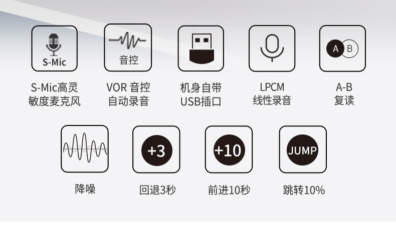 Sony/索尼录音笔ICD-UX575F专业高清降噪上课用学生随身听播放器