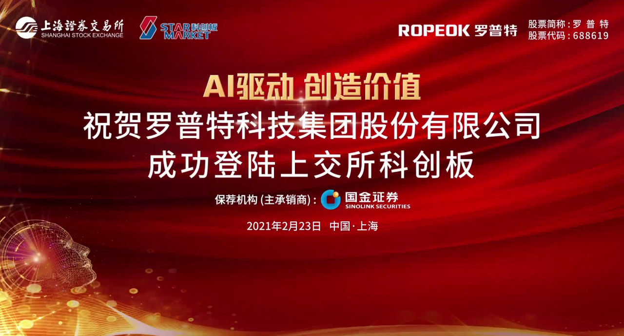 熱烈祝賀大象投顧客戶——AI行業(yè)解決方案提供商“羅普特”成功上市！