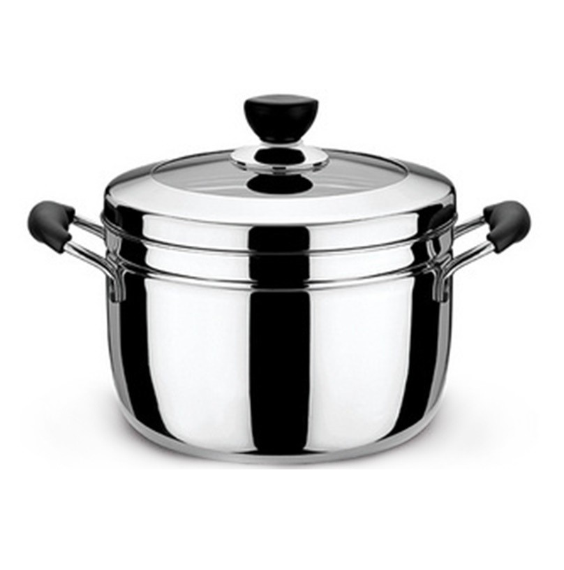 High Quality Double Layer Stainless Steel Pot With Steamer Cooking Pot Cookware