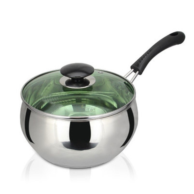 Stainless Steel Saucepan Mini Non Stick Milk Soup Pot With Lid 