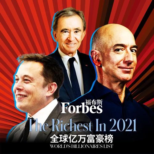  福布斯發(fā)布2021全球億萬(wàn)富豪榜