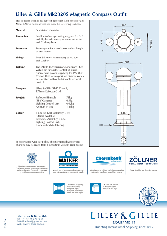 Lilley & Gillie MK 2020S Magnetic Compass